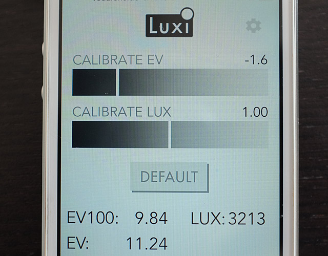 Kalibrierung Luxi Belichtungsmesser App